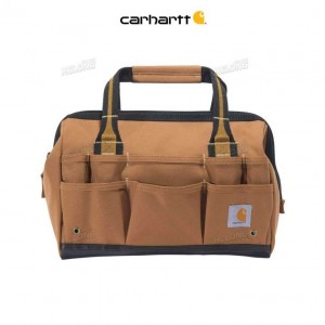 Carhartt 14-Inch 25 Pocket Heavyweight Tool Bag Brown | IN0002182