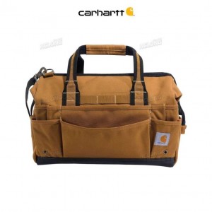 Carhartt 16-Inch 30 Pocket Heavyweight Tool Bag Brown | IN0002184