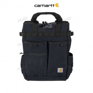 Carhartt 28L Nylon Cinch-Top Convertible Tote Black | IN0002220