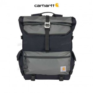 Carhartt 40L Nylon Roll-Top Backpack Black | IN0002143