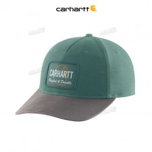 Carhartt Canvas Rugged Patch Cap Slate Green | IN0002429