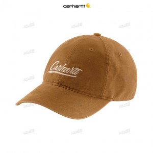 Carhartt Canvas Script Graphic Cap Brown | IN0002410