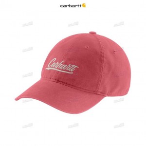 Carhartt Canvas Script Graphic Cap Rosewood | IN0002414