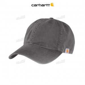 Carhartt Cotton Canvas Cap Gravel | IN0002399