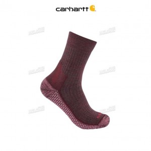 Carhartt Force Grid Midweight Crew Sock Berry | IN0002737