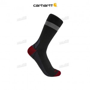 Carhartt Force Lightweight Reflective Stripe Crew Sock Black | IN0002734