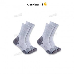 Carhartt Force Midweight Crew Sock 2-Pack Gray | IN0002690