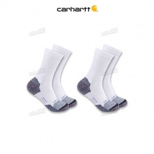 Carhartt Force Midweight Crew Sock 2-Pack White | IN0002691