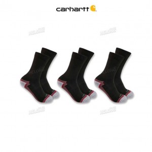 Carhartt Force Midweight Crew Sock 3 Pack Black | IN0002719