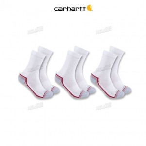 Carhartt Force Midweight Crew Sock 3 Pack White | IN0002720