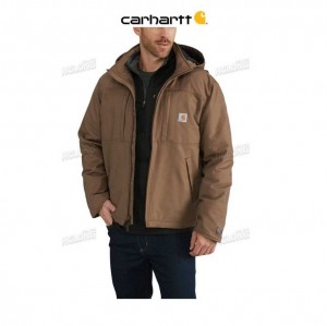 Carhartt Full Swing Loose Fit Quick Duck Insulated Jacket Canyon Brown | IN0000113