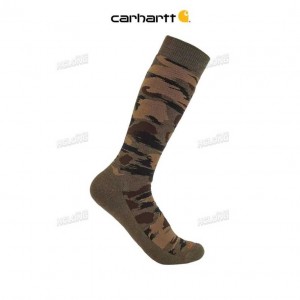 Carhartt Heavyweight Camo Boot Sock Brown Blind Duck Camo | IN0002674