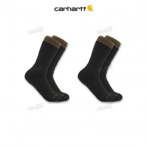 Carhartt Heavyweight Crew Sock 2-Pack Black | IN0002702