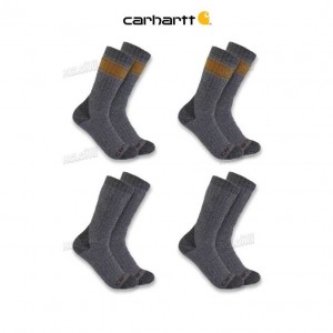 Carhartt Heavyweight Crew Sock 4-Pack Gray | IN0002693