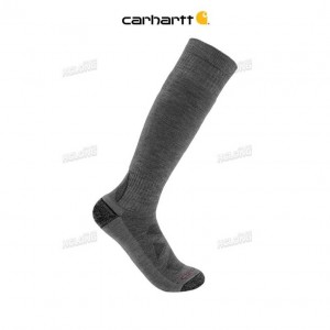 Carhartt Heavyweight Merino Wool Blend Over-The-Calf Sock Carbon Heather | IN0002778