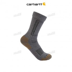 Carhartt Heavyweight Merino Wool Blend Steel Toe Boot Sock HEATHER GREY | IN0002658