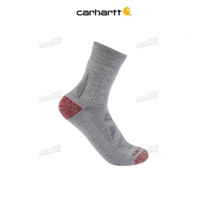 Carhartt Heavyweight Merino Wool Blend Short Crew Sock Asphalt | IN0002811