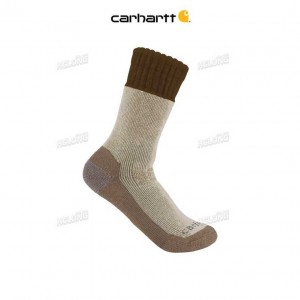 Carhartt Heavyweight Synthetic-Wool Blend Boot Sock Brown | IN0002661