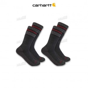 Carhartt Heavyweight Synthetic-Wool Blend Boot Sock 2-Pack Black | IN0002671