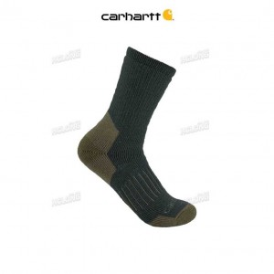 Carhartt Heavyweight Synthetic-Wool Blend Crew Sock Carbon Heather | IN0002711