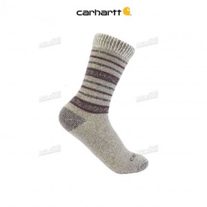 Carhartt Heavyweight Wool Blend Boot Sock Purple Stripe | IN0002653