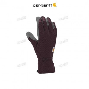 Carhartt High Dexterity Padded palm Touch Sensitive Long Cuff Glove Berry | IN0002530