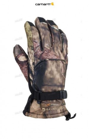 Carhartt Hunt Waterproof Insulated Camo Gauntlet Glove Moss | IN0002484