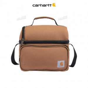 Carhartt Insulated 12 Can Two Compartment Lunch Cooler Brown | IN0002445