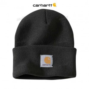 Carhartt Knit Cuffed Beanie Black | IN0002286