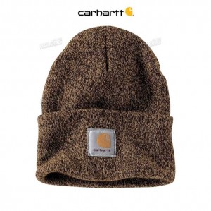 Carhartt Knit Cuffed Beanie Dark Brown / Sandstone | IN0002310