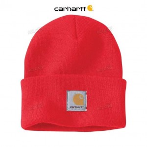 Carhartt Knit Cuffed Beanie Fire Red | IN0002289