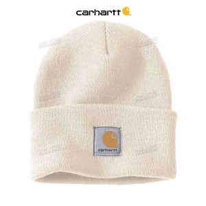 Carhartt Knit Cuffed Beanie Winter White | IN0002285