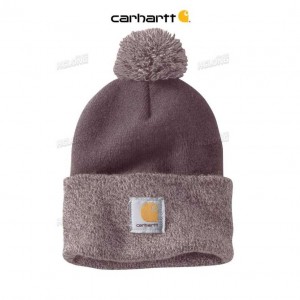 Carhartt Knit Pom-Pom Cuffed Beanie Blackberry | IN0002237