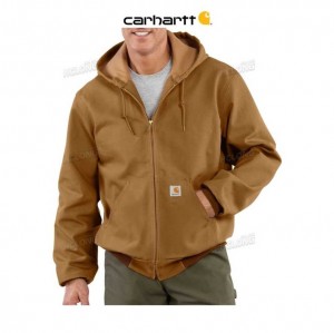 Carhartt Loose Fit Firm Duck Thermal-Lined Active Jac Brown | IN0000211