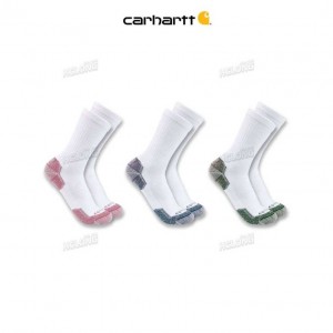 Carhartt Midweight Cotton Blend Crew Sock 3 Pack White | IN0002700