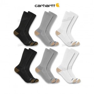 Carhartt Midweight Crew Sock 6-Pack Gray | IN0002696