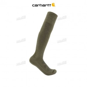 Carhartt Midweight Merino Wool Blend Uniform Over-The-Calf Sock Army Green | IN0002775