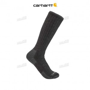 Carhartt Midweight Synthetic-Wool Blend Boot Sock Carbon Heather | IN0002683