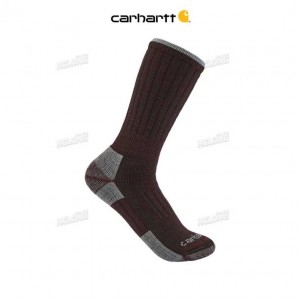 Carhartt Midweight Synthetic-Wool Blend Boot Sock Blackberry | IN0002685