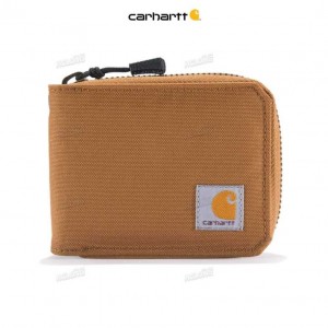 Carhartt NYLON DUCK ZIPPER WALLET Brown | IN0002845