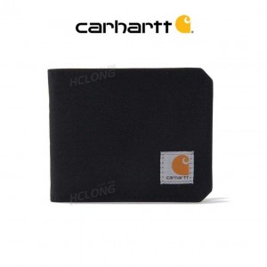 Carhartt Nylon Duck Bifold Wallet Black | IN0002844