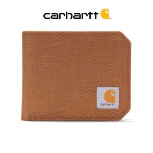 Carhartt Nylon Duck Bifold Wallet Brown | IN0002843