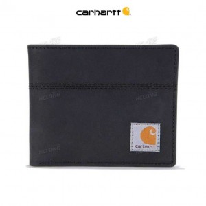 Carhartt Saddle Leather Bifold Black | IN0002831