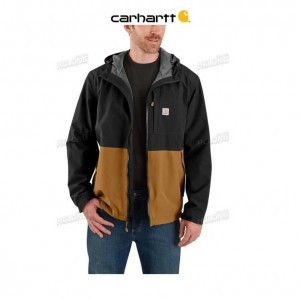 Carhartt Storm Defender Loose Fit Midweight Utility Jacket Black / Brown | IN0000148