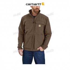 Carhartt Super Dux Relaxed Fit Lightweight Mock-Neck Jacket Coffee | IN0000193