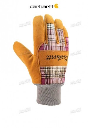 Carhartt The Dex II High Dexterity Glove Wild Rose Plaid | IN0002566