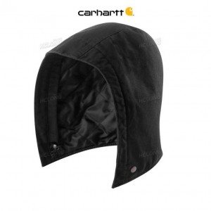 Carhartt Washed Duck Insulated Hood Black | IN0002603