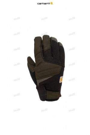 Carhartt Wind Fighter Insulated Synthetic Leather Secure Cuff Gloves Black | IN0002538