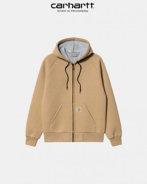 Carhartt Wip Car-Lux Hooded Jacket Dusty Hamilton Brown | IN0000013