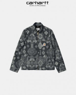 Carhartt Wip Detroit Verse Print Jacket Black | IN0000028